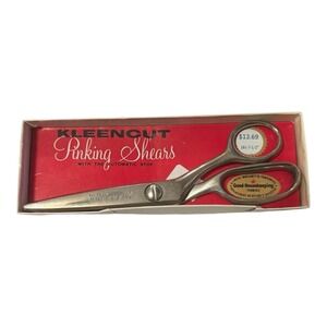 Vintage Kleencut Deluxe Pinking Sheers Sewing Scissors Metal #181 7 1/2"